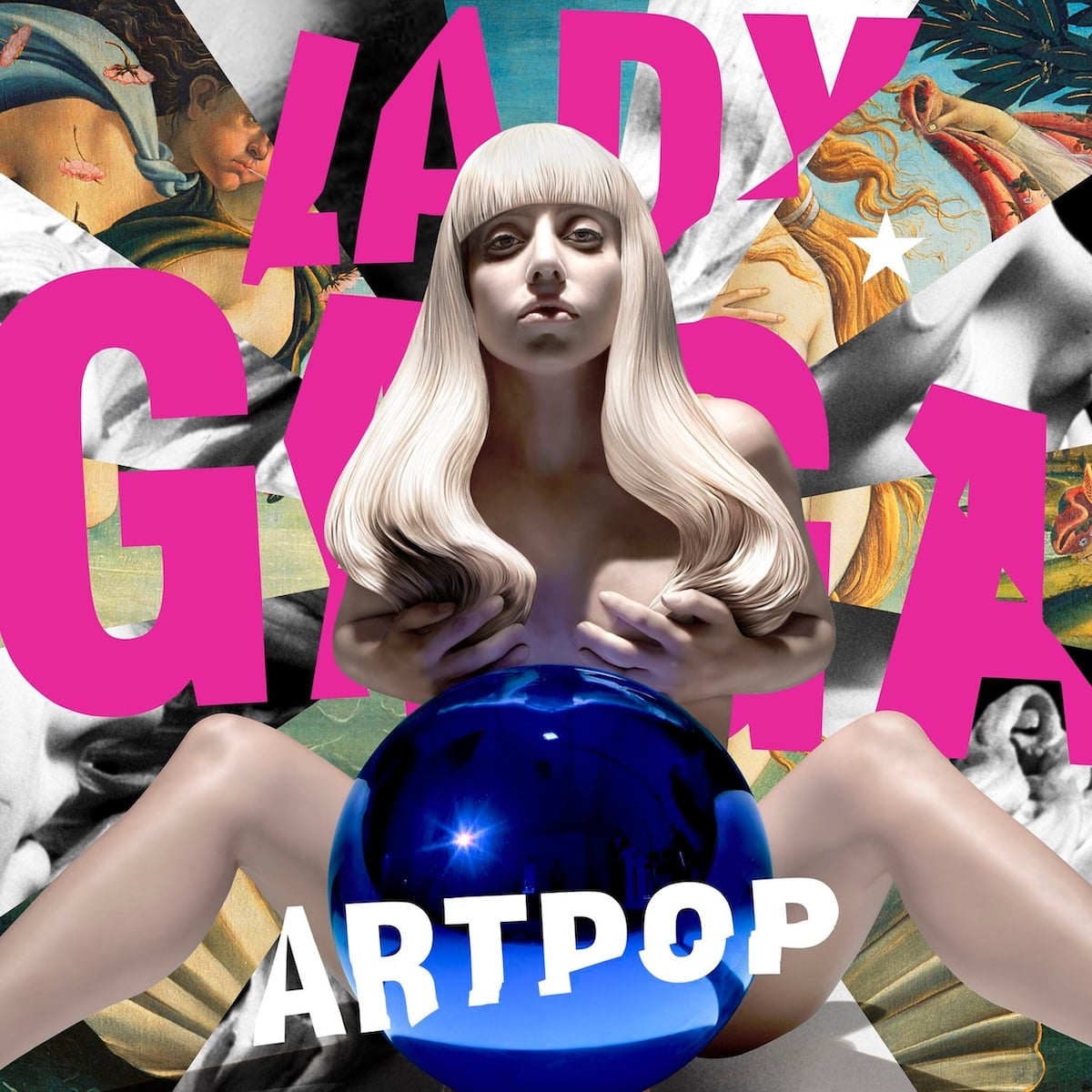 An album cover featuring Jeff Koons' artwork